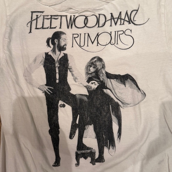 Fleetwood Mac Tops - Fleetwood Mac Rumours Graphic Tee - White Short Sleeve vintage band t-shirt